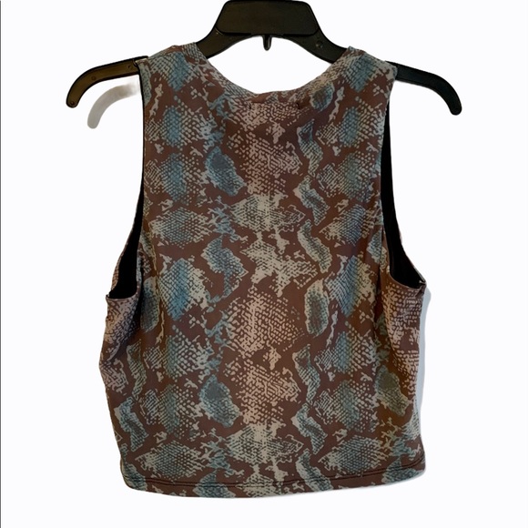 Snake Print Academia Cropped Tank - Picture 2 of 4